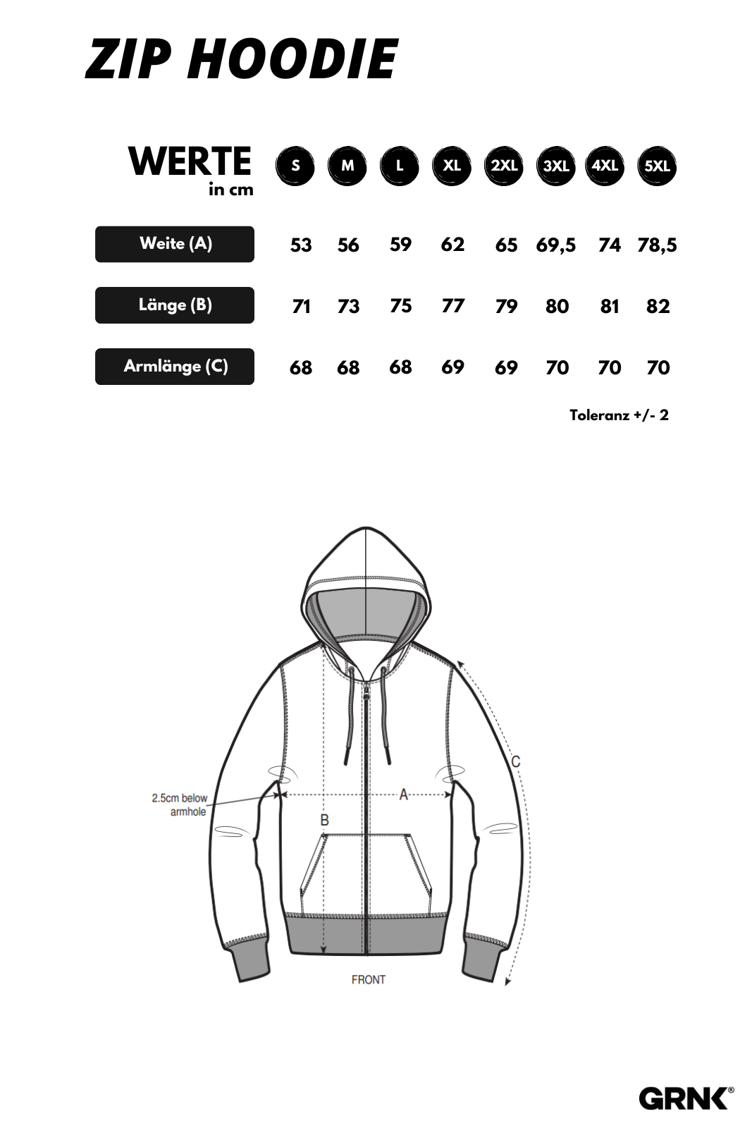 Zip-Hoodie - Liza Grimm - Steingladiole