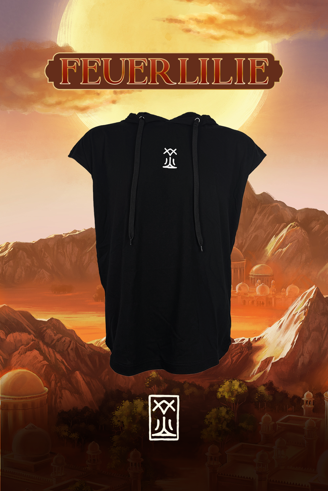 Kapuzen T-Shirt - Liza Grimm - Feuerlilie